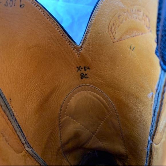 Falconhead - Cowboy Boots Western Ostrich Leather Handmade - Picture 9 of 11